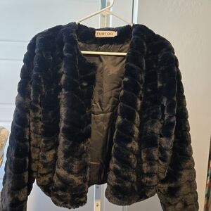 Women's Black Faux Fur Jacket
